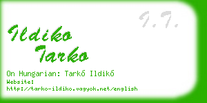 ildiko tarko business card