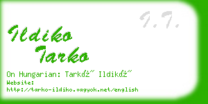 ildiko tarko business card